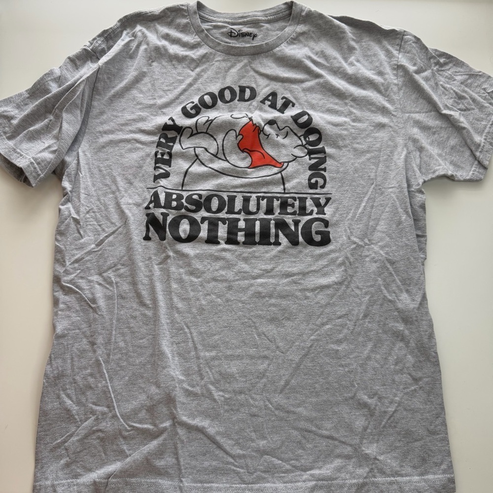 Disney Gray and Red Graphic Tee for Men